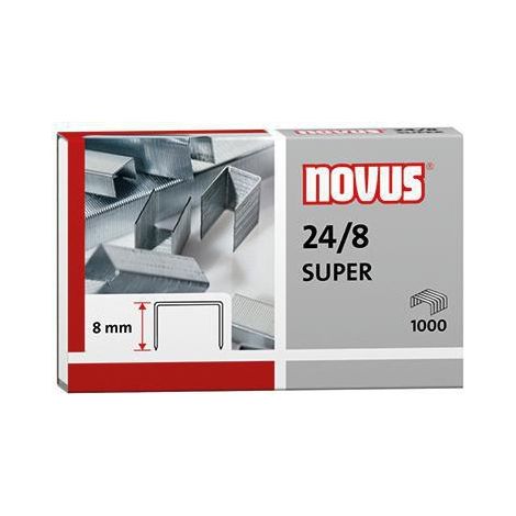 NOVUS Heftklammer NOVUS 24/8 SUPER Heftgeräte Heftzangen Stahl verzinkt 1.000 St./Pack. (1/3)