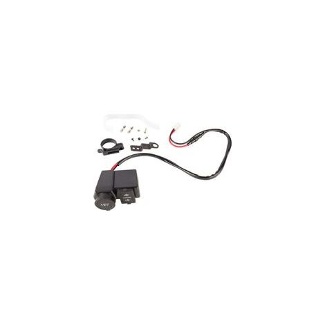 Cargador de teléfono para motocicleta con enchufe para encendedor de cigarrillos de 4,2 A, puertos USB duales, indicador de voltaje, seguro para scooters, voltímetro para motocicleta +