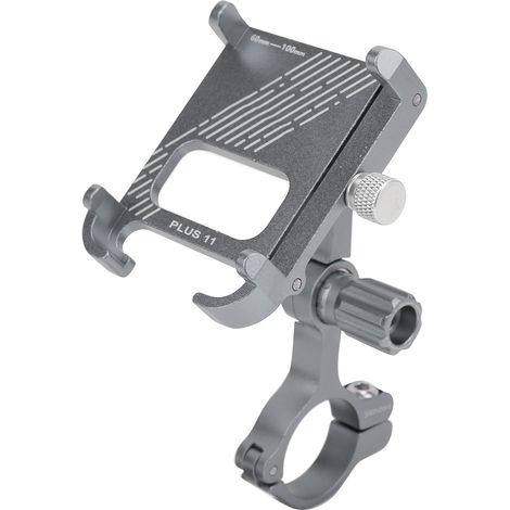 Support de téléphone découpé CNC, écran réglable à 360°, design en L, compatible motos et vélos. Couleur TI. (1/5)