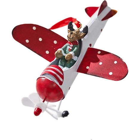 Kindersichere Weihnachtsmann-Rentier-Hängedekoration aus Eisen, mehrfarbig, für Fenster- und Regaldekorationen (1/5)