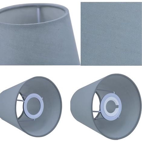 Fabric Lampshade Small Shade for Chandelier E14/E27 Wall Lamp Table Lamp Diameter 5.5/14 cm Grey (1/5)