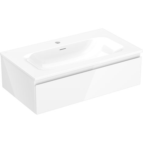 Mexen Orio mobiletto da bagno 80 cm con lavabo Vela, 1 cassetto, bianco lucido - 91A10-08023-1-BF00-W23M00 (1/5)