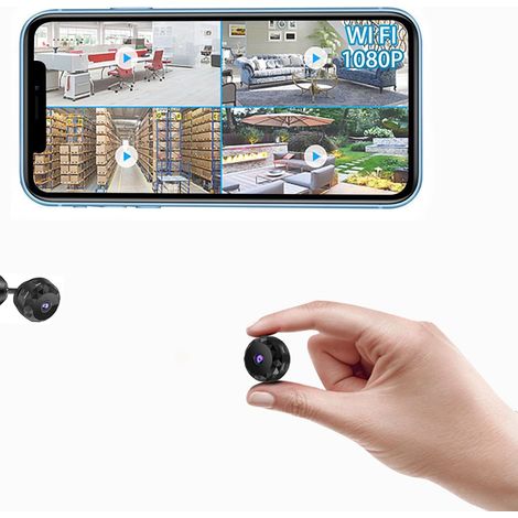 Caméra WiFi mini intérieure - 1080P et détection mouvement - Enregistrement 150 min - Surveillance domestique - Discret (1/5)