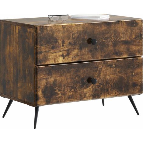 Maison Exclusive - Armadio da Notte con cassetto Rovere Fumo 62 x 34,5 x 47,5 cm
