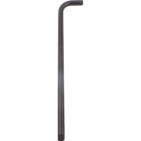 Barre de douche en acier inoxydable, rallonge de pommeau de douche, accessoire de salle de bain, noir, 52 cm (1/5)