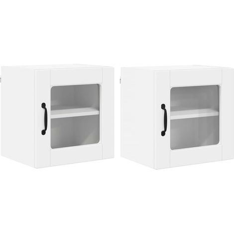 Maison Exclusive - Armario de vidrio para pared PORTO 2 pcs Mader (1/5)