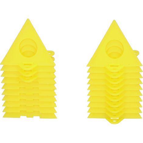 Kit de 20 supports de peinture triangulaires en plastique pour le travail du bois, pour cadre photo, porte ou planche.