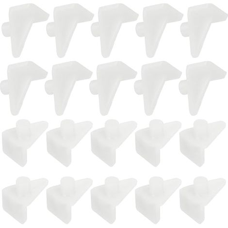 30pcs Shelf Support Pegs 0.2 Inch White Shelf Brackets (1/5)