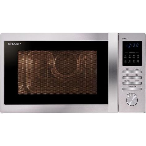 Sharp R722STWE Edelstahl-Mikrowelle 25L (1/2)