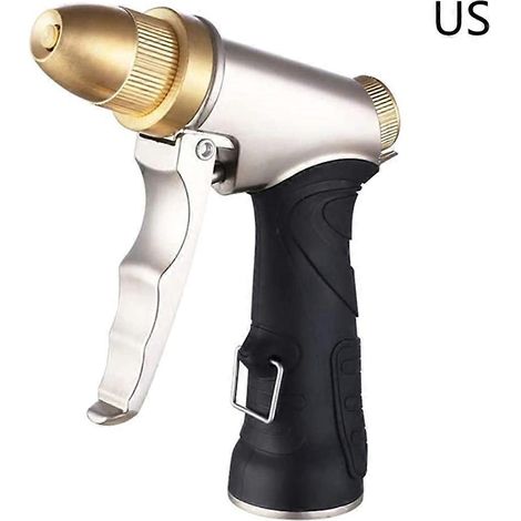 Buse d'arrosage en métal pour tuyau d'arrosage, pistolet d'arrosage à spirale pour jardin et fleurs - États-Unis