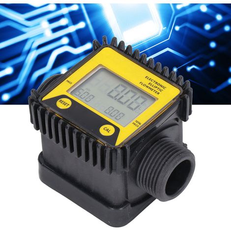 K28 1-Zoll-Digitaldurchflussmesser, professioneller digitaler Zahnraddurchflussmesser für Diesel, Durchflussmesser für Harnstoff (Chemikalien und Wasser, gelb) (1/5)
