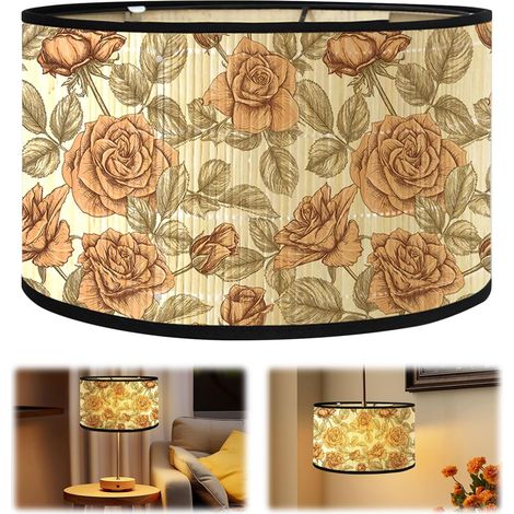 Fabric Lampshade 30 x 30 x 20 cm Handmade Retro Style Lamp Shade for Table Lamp Bedside Table Lamp Table Lamp (1/5)