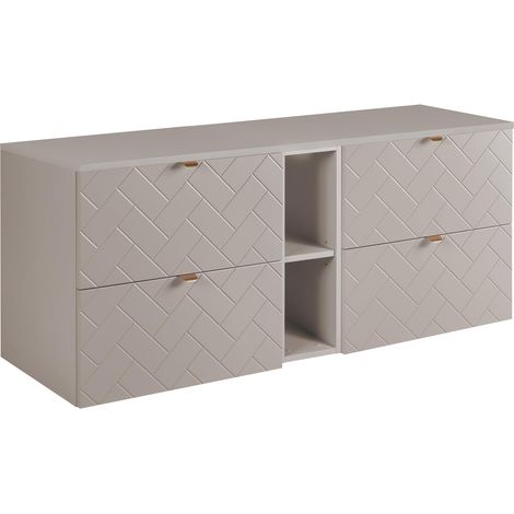 Mobile da bagno, Cashmere, 140 x 57 x 46 cm, Maniglie Dorate (1/3)