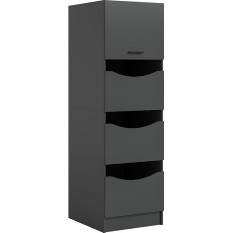 Free Badschrank Für Wäsche 3 Türen, 1 Klappentür Anthrazit.