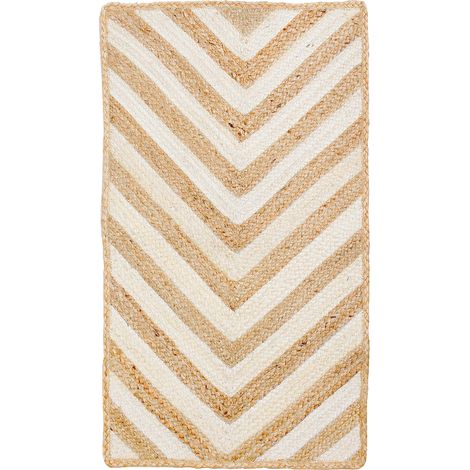 Tappeto da interno Akhila freccia naturale color avorio 60 x 90 cm