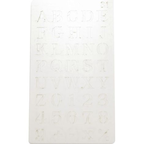 12 pochoirs alphabet réutilisables en plastique (1/5)
