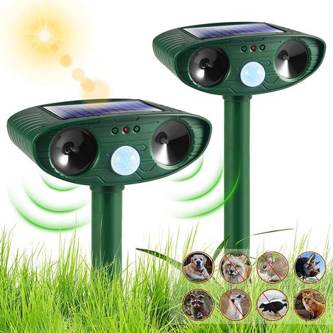 Répulsif Chat Ultrason, Repulsif Chat Solaire, Répulsif Ultrason Anti , Étanche Repulsif Chat Exterieur pour Anti Chats Chiens Souris Ratons Animaux (1/5)