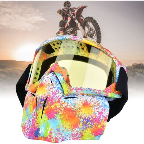 Masque anti-buée et anti-vent pour cyclisme, lunettes de protection jaunes visibilité accrue (1/4)