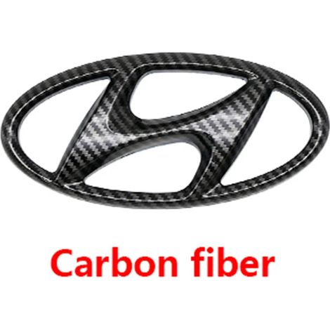 (Fibre de carbone Hyundai, 130 x 65 mm) - Convient aux Hyundai Tucson, Elantra, Accent, Mistra, Lafesta, IX35 et I20. Logo de voiture (1 pièce) pour capot avant, capot arrière, emblème de coffre. Acce (1/5)