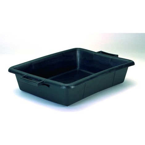 Auge de maçon 10L polyéthylène noir – Dimensions 44x34x10 mm – Nervures longitudinales pour chantiers humides – Vinmer