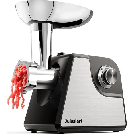 Juissiart MG4130R Molino de Carne - Potencia 300 W rendimiento carne de 1.2 kg/min material la cuchilla acero pulvimetalúrgico 420- Negro (1/5)