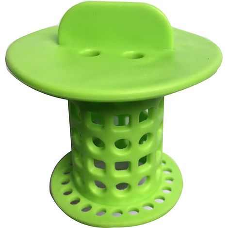 Tappo di scarico in plastica antiotturazione per bagno, filtro per lavandini e pozzi cilindrici in silicone a forma di piccolo fungo per cucina (verde + arancione) della marca deng ALOVEZ (1/2)