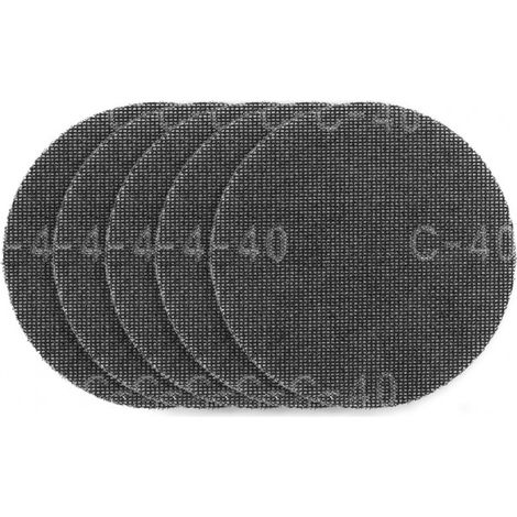 Malla abrasiva de velcro para yeso de 180 mm, K40, 5 unidades para amoladora 59G263 (1/5)