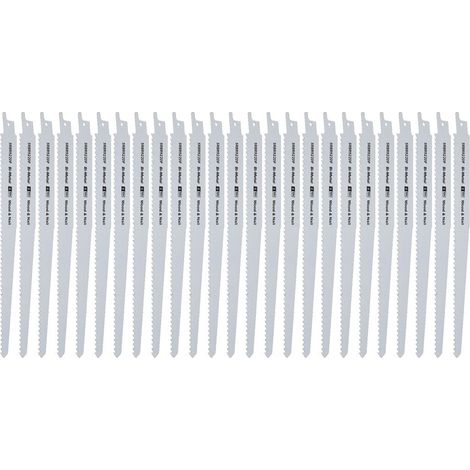 Reciprocating Saw Blade Wood &amp Nail 230mm Length 6tpi Bi Metal Pack of 25 (1/2)