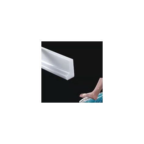 1M Seuil de Douche Silicone Barrage d'eau Bande d'étanchéité Baignoire Barriere De Douche Bande de Retenue d'eau pour Salle de Bain Evier, Blanc (1/5)