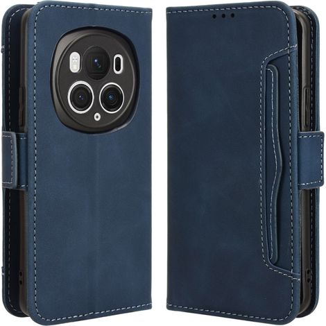 Custodia a libro per Honor Magic 6 Pro 5G, con scomparto per carte, blu navy (1/5)