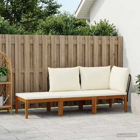 vidaXL 3 uds. Madera de Acacia Sólida y Cuerda Natural (1/5)
