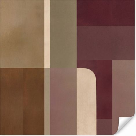 Carta da Parati Pianure - Astratto - Bordeaux - Linee 280x260 cm