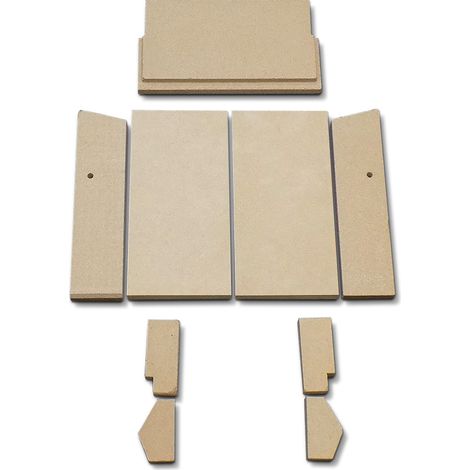 Habillage de foyer A pour poêles à cheminée Polarfeuer R1 de Justus - vermiculite - 9 pièces