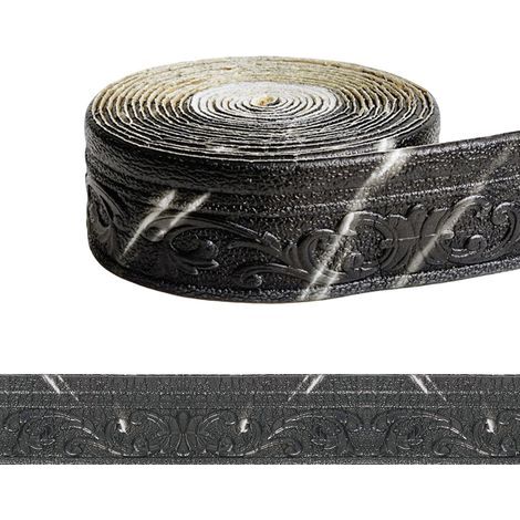 3D-Selbstklebebordüre für Wände und Decken, selbstklebende und wasserfeste Zierleisten, 10 m × 8 cm × 5 mm, Stuckprofile aus XPE-Schaum, Kantenschutzrolle für Ecken und Linien (1/5)