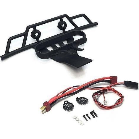 Accessoire de garniture de pare-chocs avant amélioré avec lumières LED compatible avec les voitures télécommandées Wltoys 144001, 144010, 124007, 124017 et 124019. (1/5)