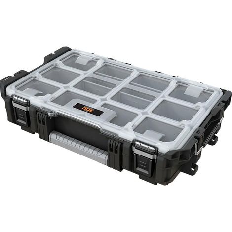 Keter ROC Pro Gear - Organizador de herramientas resistente, 55,88 cm, color negro y gris