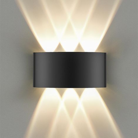 Lampe Murale LED - IP65 - 6 W - 3000 K - Aluminium - Pour Intérieur et Extérieur - 17 x 8 x 4 cm - 1 Unité (1/5)