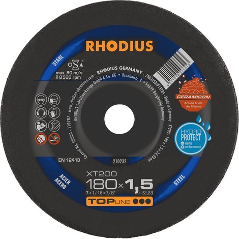 RHODIUS XT200, 25 Stück, 180 x 1,5 mm, Trennscheibe (1/3)