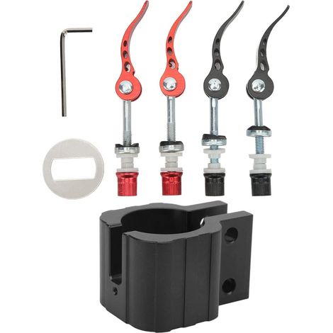 Lot de pinces pliantes pour scooter, pince pliante électrique en alliage d'aluminium, embout de verrouillage robuste, convient pour scooter électrique 8 x 10 x 11 x (noir) (1/5)