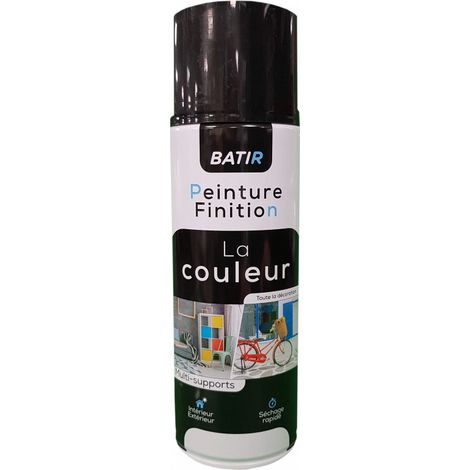 Aérosol peinture brillant 400ml, noir, RAL 9005