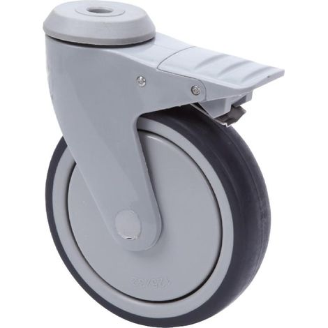rueda giratora agujero m12 freno nylon 20anfd100-an poliur.gris inyect.bolas (1/2)