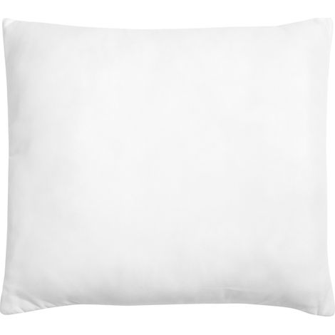 Almohada de poliéster blanco 80 x 80 cm perfil bajo microfibra relleno suave Errigal