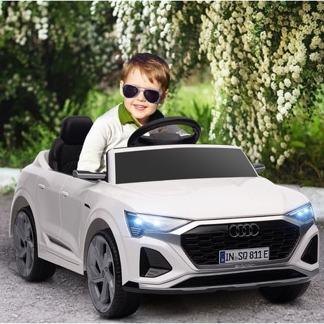Kinder-Elektroauto Audi Q8 12V, 3-5 km/h, Fernbedienung, Licht, Musik, weiß HAVRYA (1/3)
