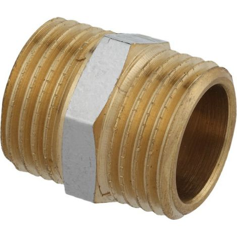 KIRCHHOFF MS Doppelnippel, Chrom, 3/4"AG (1/2)