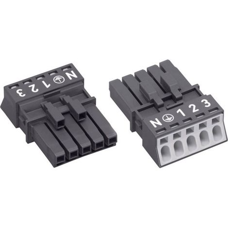 WAGO 890-205 Connettore di alimentazione WINSTA MINI Presa dritta Tot poli: 4 + PE 16 A Nero 1 pz. (1/3)