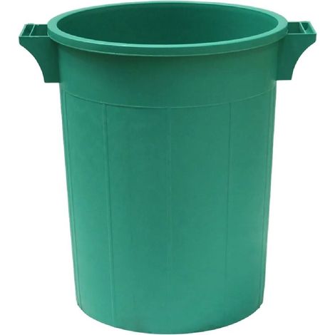 1PZ BIDONE IMMONDIZIA SOVRAPPONIBILE Lt 50 - Ø 41 x h 49 cm - nero (1/6)