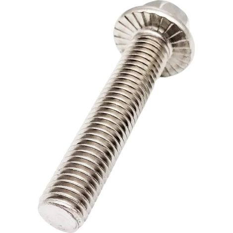 Frein-filet, écrous, vis à tête hexagonale bride dentelée