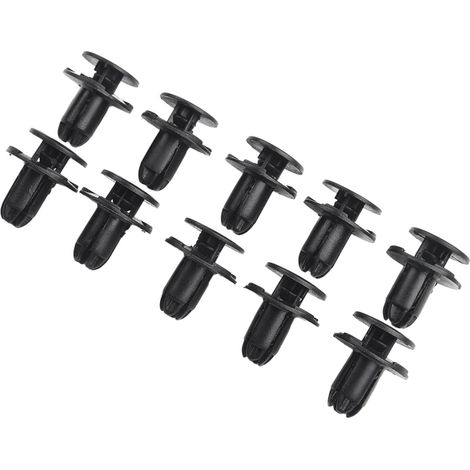 Lot de 20 clips poussoirs pour pare-chocs avant, trou de 8 mm, fixation en nylon, noir, compatible avec i30 doublure de garde-boue 1420608250B 865952T500 (1/5)