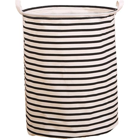 Sac de rangement en tissu coton et lin, panier à linge pliable, sac de rangement pour jouets (1/5)