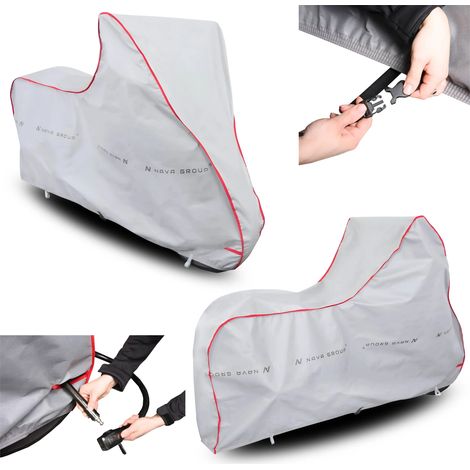 Telo coprimoto XL 240x127 impermeabile, in tela cerata, resistente ai raggi UV, per moto, ideale per la pratica PAS. (1/5)